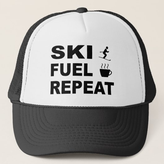 Ski-brandstof herhalen trucker pet (Voorkant)