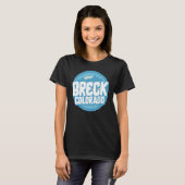 Ski Breck Colorado Souvenir Skiing Snowboard Vinta T-shirt (Voorkant volledig)