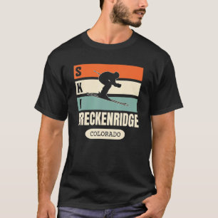 Ski Breckenridge Colorado Breck Mountains Retro Sk T-shirt