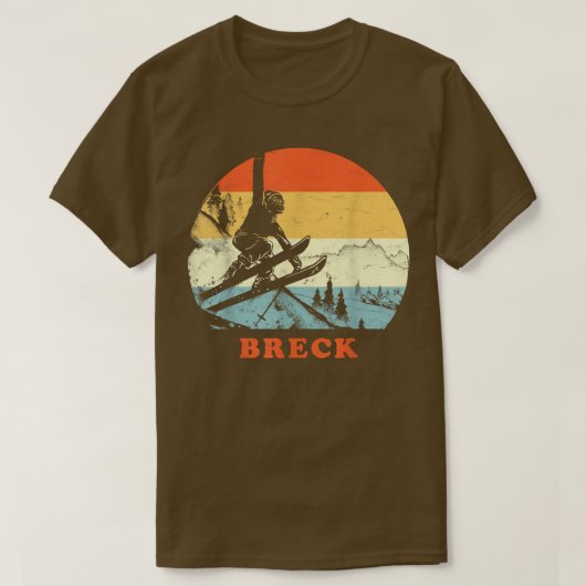 Ski Breckenridge, Colorado  Retro Snow Ski V T-shirt (Design voorkant)