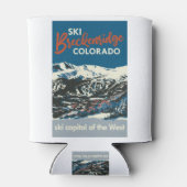  Ski BReckenridge Poster Blue Blikjeskoeler (Achterkant)