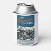  Ski BReckenridge Poster Blue Blikjeskoeler (Blikje Achterkant)