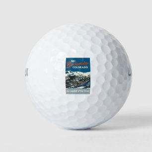  Ski BReckenridge Poster Blue Golfballen