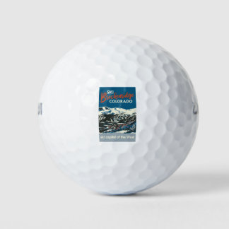 Ski BReckenridge Poster Blue Golfballen