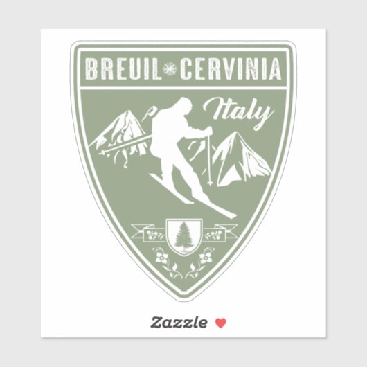 Ski Breuil-Cervinia Italië Sticker (Vel)