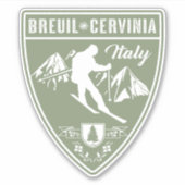 Ski Breuil-Cervinia Italië Sticker (Voorkant)