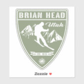 Ski Brian Head Utah Sticker (Vel)