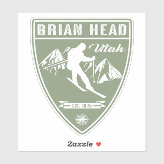 Ski Brian Head Utah Sticker (Vel)