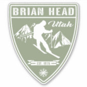 Ski Brian Head Utah Sticker (Voorkant)