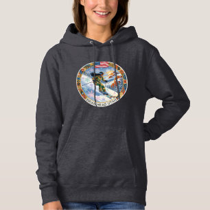 Ski Brian Head, Utah, Vrouwelijke Skiloper Hoodie