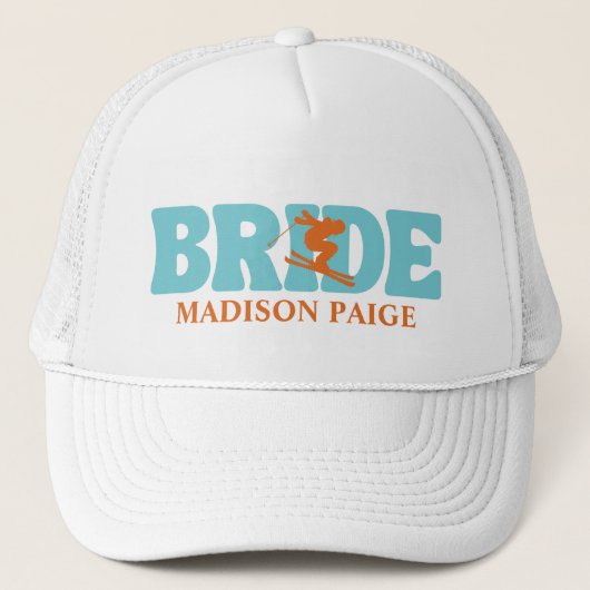Ski Bride Bachelorette Trucker Pet (Voorkant)