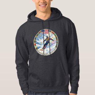 Ski Bridger Bowl, Montana, Man Skiloper Hoodie