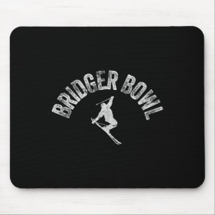 Ski Bridger Bowl Vintage Skien Cool Montana Skiër Muismat