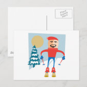 Ski Briefkaart (Voorkant / Achterkant)