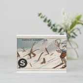  ski-Briefkaart Folie Feestdagen Briefkaart (Staand Voorkant)