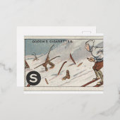  ski-Briefkaart Folie Feestdagen Briefkaart (Voorkant / Achterkant)