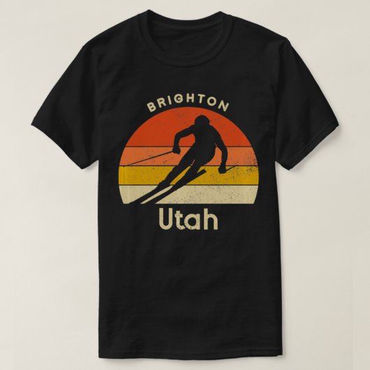 ski Brighton Utah Mountain T-shirt (Design voorkant)