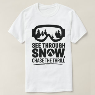 Ski Bril Winter Avontuur Sneeuw Citaat Design T-shirt