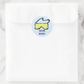 Ski brillen ronde sticker (Tas)