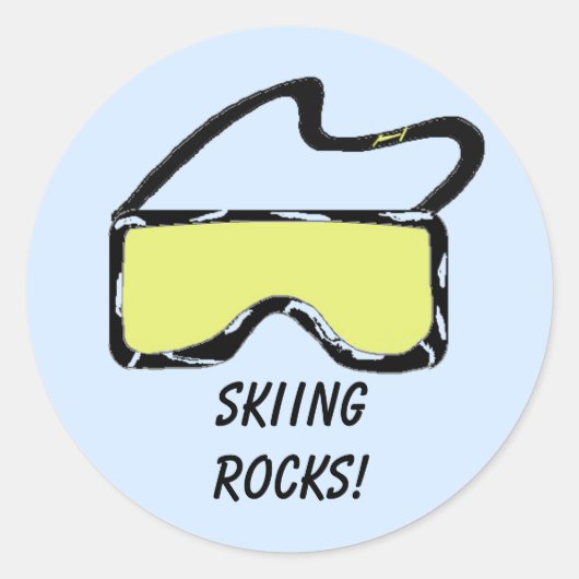 Ski brillen ronde sticker (Voorkant)