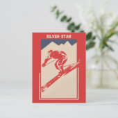 Ski British Columbia Resort Silver Star Briefkaart (Staand voorkant)