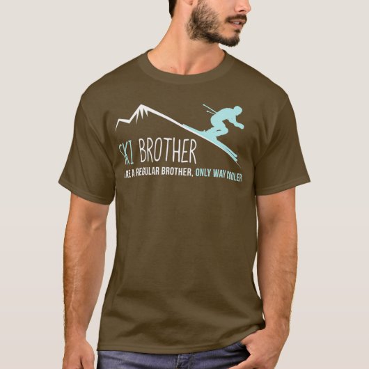 Ski Brother Funny Cute Winter Skiing Gift T-shirt (Voorkant)