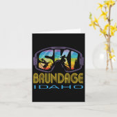 Ski Brundage Idaho Skivakantie Kaart (Gele Bloem)