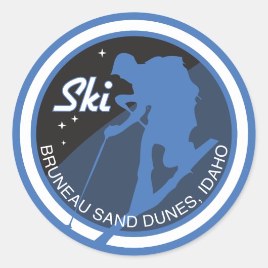 Ski Bruneau Zandduinen Stickers (Voorkant)