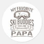 Ski Buddies Papa Skibril Snowboarding Grand Ronde Sticker (Voorkant)