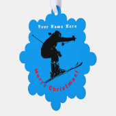 Ski Bum - Afdalende skiier Ornament Kaart (Links)