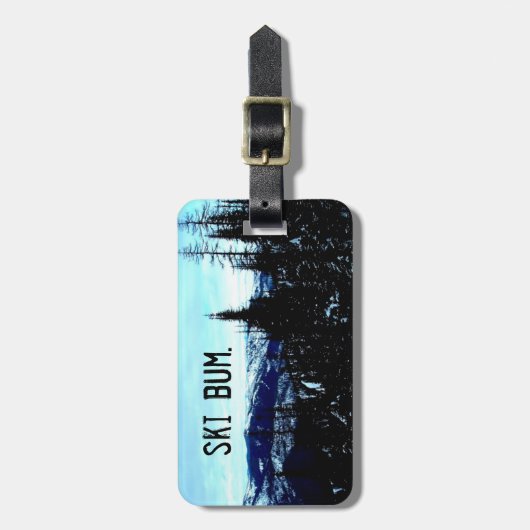 Ski Bum Bagagelabel (Voorkant verticaal)
