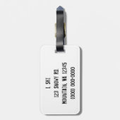 Ski Bum Bagagelabel (Achterkant verticaal)