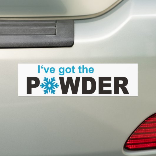 ski bumpersticker (Op auto)