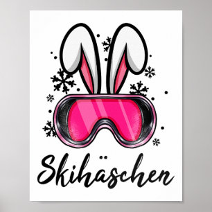 Ski Bunny Apres Ski Konijn Skiing Kostuum Ski Hase Poster