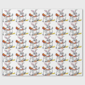 Ski Bunny - Funny and Cute Cartoon Cadeaupapier (Vlak)