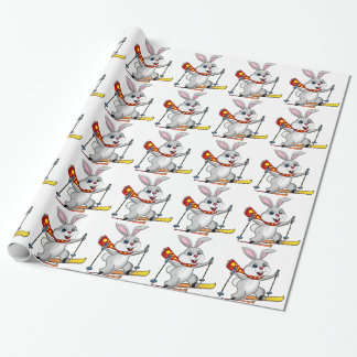 Ski Bunny - Funny and Cute Cartoon Cadeaupapier