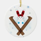 Ski Bunny Keramisch Ornament (Voorkant)