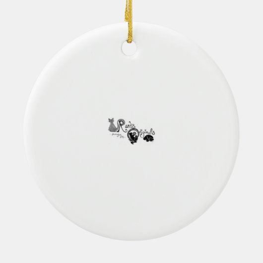 Ski Bunny Keramisch Ornament (Achterkant)