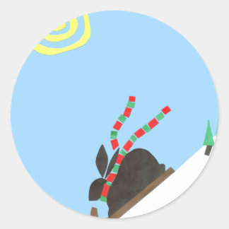 Ski Bunny Ronde Sticker