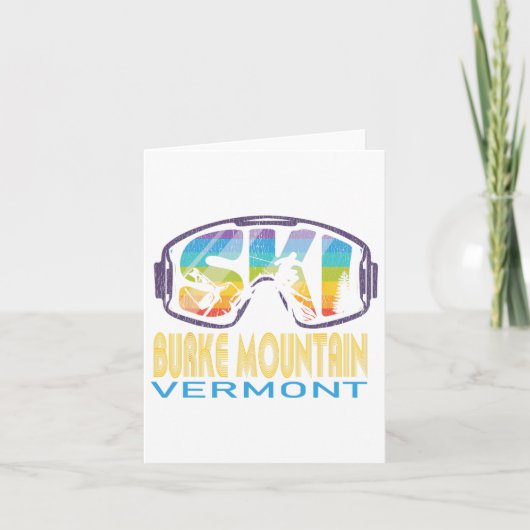 Ski Burke Mountain Vermont Skivakantie Kaart (Voorkant)