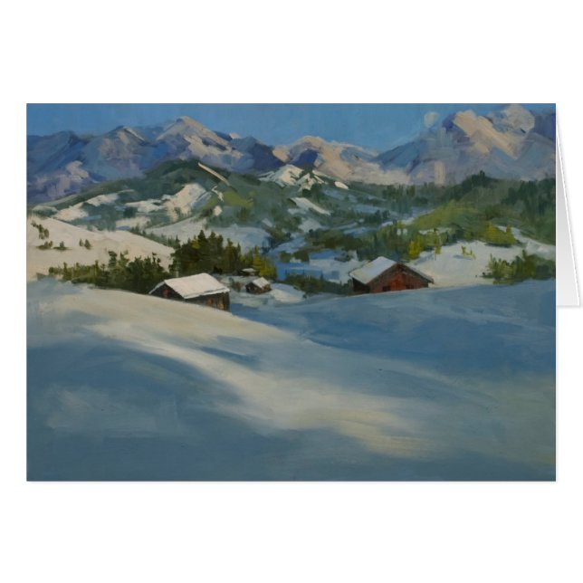 Ski Cabins in de bergen (Voorkant Horizontaal)