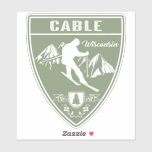 Ski Cable Wisconsin Sticker