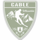 Ski Cable Wisconsin Sticker (Voorkant)