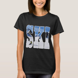SKI - Cadeau voor Skiloper Typografie Ontwerp T-shirt