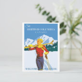  Ski Canada British Columbia Briefkaart (Staand voorkant)