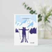  Ski Canada British Columbia Travel Briefkaart (Staand voorkant)
