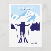  Ski Canada British Columbia Travel Briefkaart (Voorkant)
