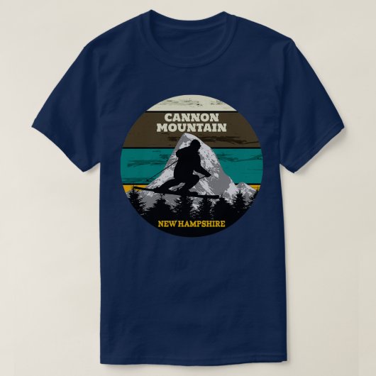 Ski Cannon Mountain Ski Slopes New Hampshire T-shirt (Design voorkant)