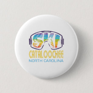 Ski Cataloochee North Carolina Skiing Vacation Ronde Button 5,7 Cm