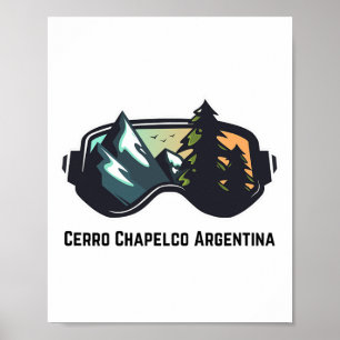 Ski Cerro Chapelco Argentinië Mountain Skiën T Man Poster